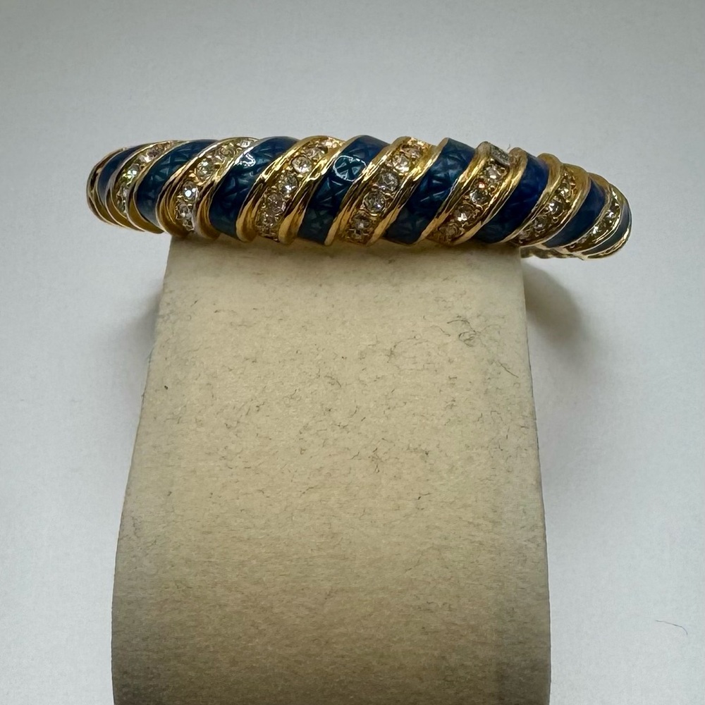 Camrose & Kross JBK Gold and Blue Bangle Bracelet - Picture 3 of 12